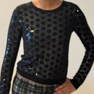 Alice and Olivia rhinestone detail sweater